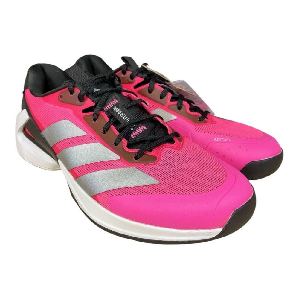 adidas Adizero Ubersonic 5 Men's Tennis Court Shoes JQ2901 Pink/Black Size 9.5